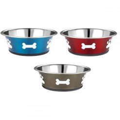 Posh Paws Stainless Steel Dog Dish - 2.5 litres