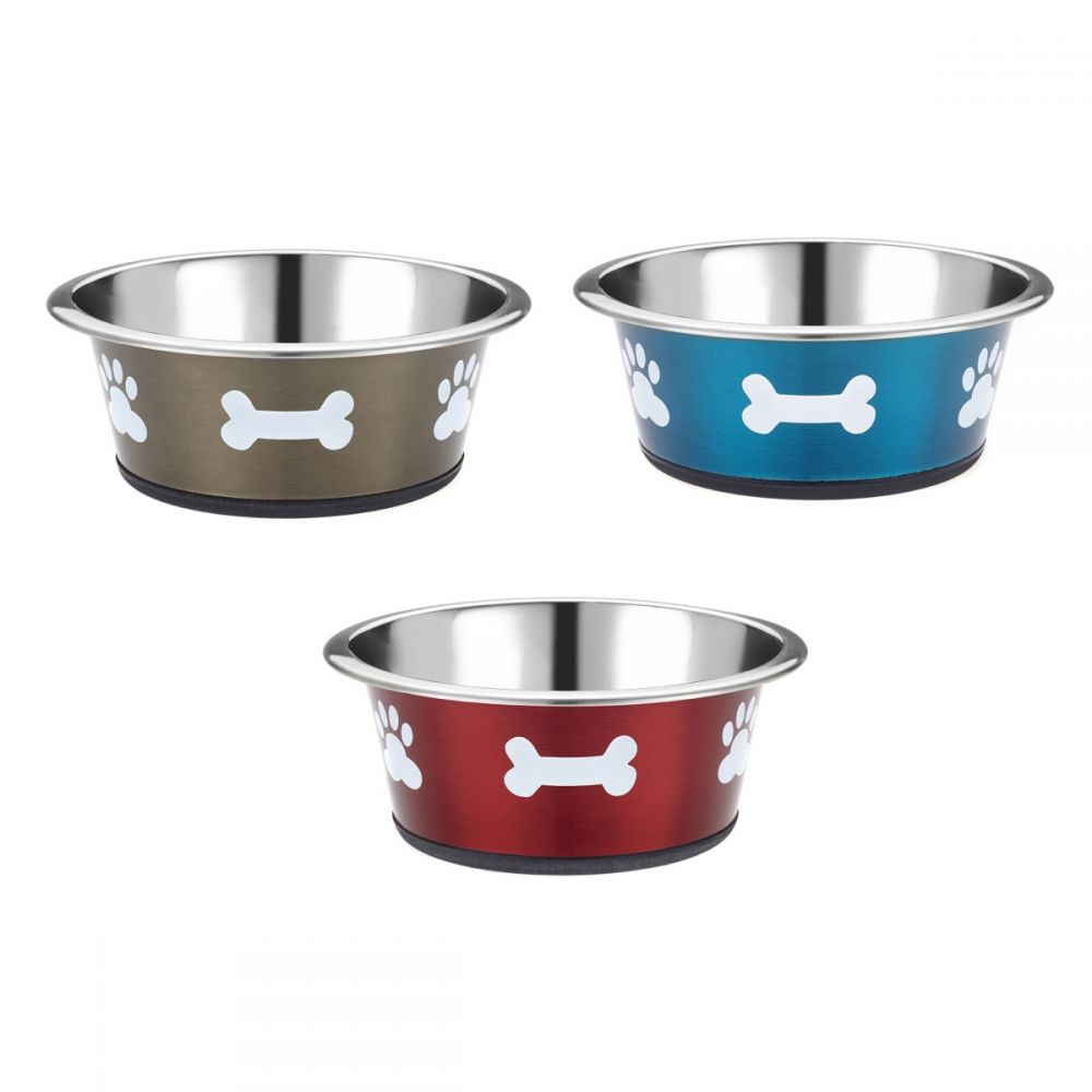 Posh Paws Stainless Steel Dog Dish 900ml Heart Pets Local