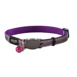 Rogz Night Catz Purple Budgies Cat Collar - 10mm