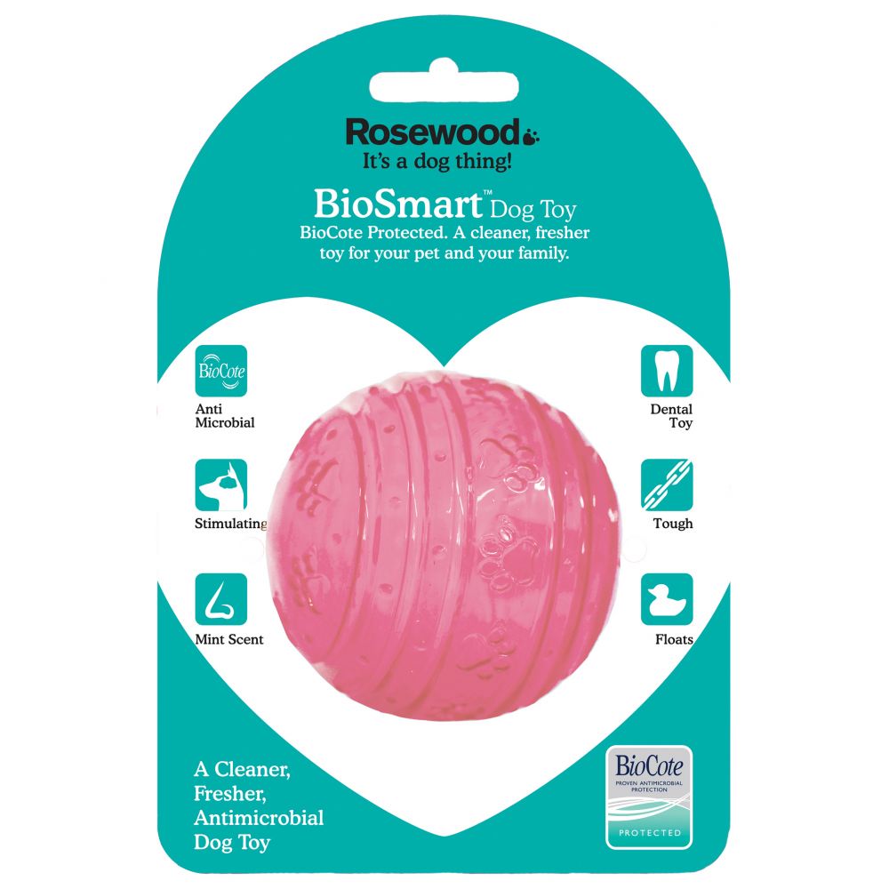 Rosewood Biosmart Puppy Ball Pink