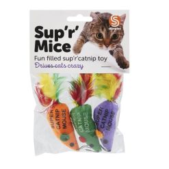 Ruff 'N' Tumble Sup 'R' Mice & Catnip - 3pcs