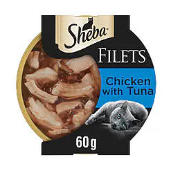 SHEBA Fillets with Chicken and Tuna in Gravy - 60g, case of 32