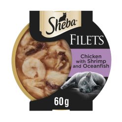 SHEBA Fillets with Chicken shrimp & Oceanfish in Gravy - 60g, case of 32