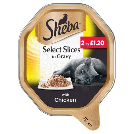 SHEBA Select Slices in Gravy with Chicken 85g pm 2for £1.20 - 85g, case of 22