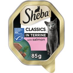 Sheba Classics Wet Cat Food Tray Salmon in Terrine - 85g, case of 22