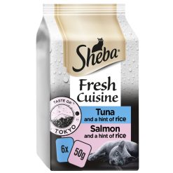 Sheba Fresh Cuisine Taste of Tokyo Wet Cat Food Pouches in Gravy 6 x 50g - 50g