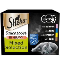 Sheba Sauce Lover Cat Food Trays Mixed Collection 8pk - 85g
