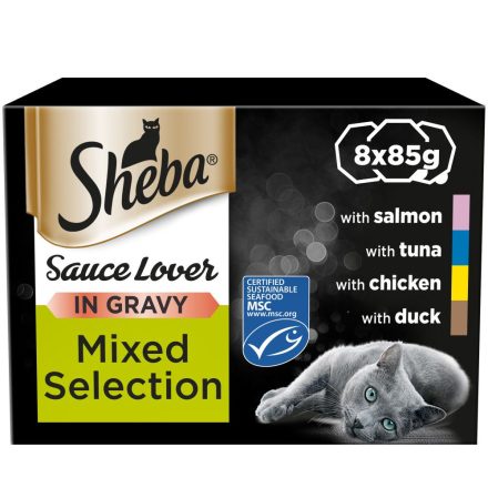 Sheba Sauce Lover Cat Food Trays Mixed Collection 8pk - 85g