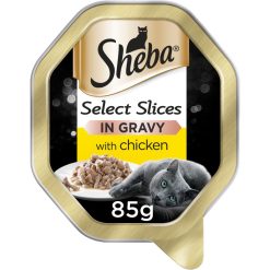 Sheba Select Slices Cat Food Tray with Chicken in Gravy - 85g, case of 22