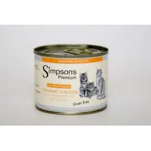 Simpsons Cat Organic Chicken & Pumpkin - 200g, case of 6