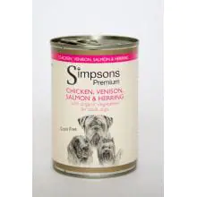 Simpsons Dog Chicken / Herring / Salmon - 400g, case of 6