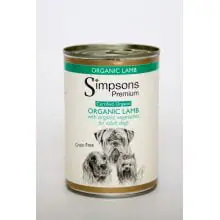 Simpsons Dog Organic Lamb - 400g, case of 6