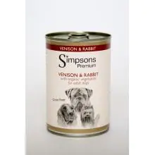 Simpsons Dog Venison & Rabbit - 400g, case of 6