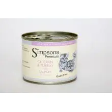 Simpsons Kitten Chicken / Turkey / Salmon - 200g, case of 6