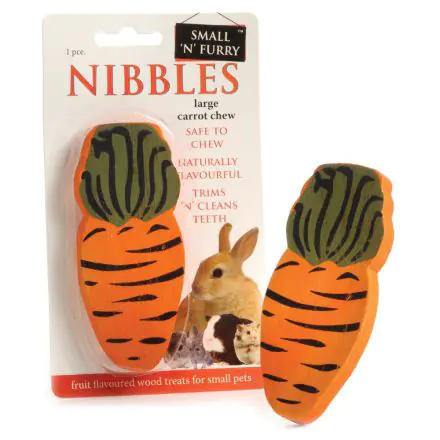 Small 'N' Furry Carrot Wood Chew Large - Large