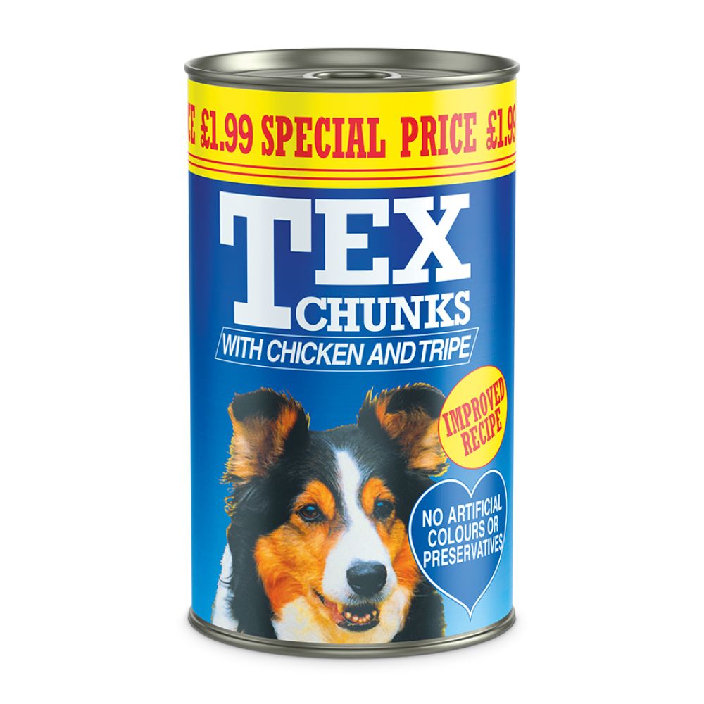 Tex Chunks Chicken & Tripe pm£1.99 - 1.2kg, case of 6