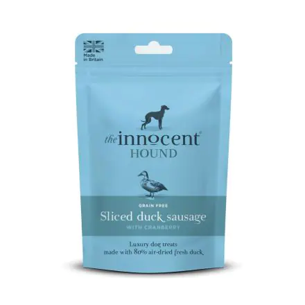 The Innocent Hound Sliced Duck Sausages with Cranberry - 70g