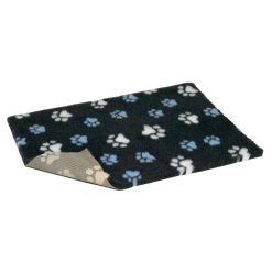Vetbed Non Slip Blue & White Paw Grey Various Sizes