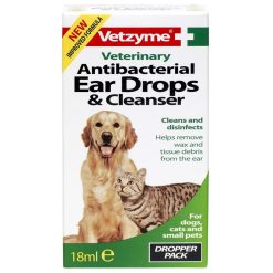 Vetzyme Antibacterial Eardrops & Cleanser - 18ml