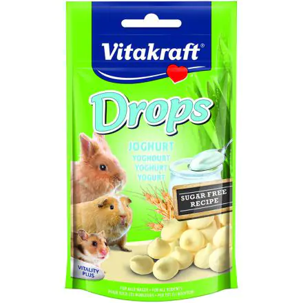 Vitakraft Small Animal Drops - Yoghurt - 75g 25789, case of 9
