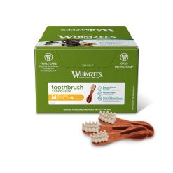 WHIMZEES Toothbrush Daily Dental Dog Chew (X75) - Medium, case of 75