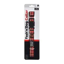 Walk 'R' Cise Fash 'N' Dog Collar Red Tartan Large - 25mmx55cm