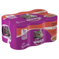 Whiskas 1+ Cat Can Meat Selection in Jelly 6 x 390g - 390g, case of 4