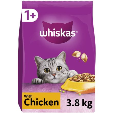 Whiskas 1+ Chicken Adult Dry Cat Food Various Sizes
