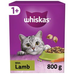 Whiskas 1+ Lamb Adult Dry Cat Food Various Sizes