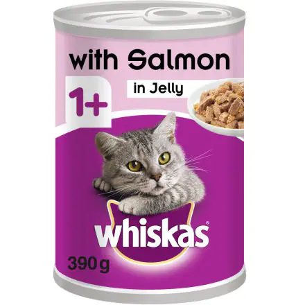 Whiskas 1+ Salmon Cij - 390g, case of 12