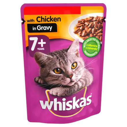 Whiskas 7+ Pouch Chicken 3/£1.19 - 100g, case of 24