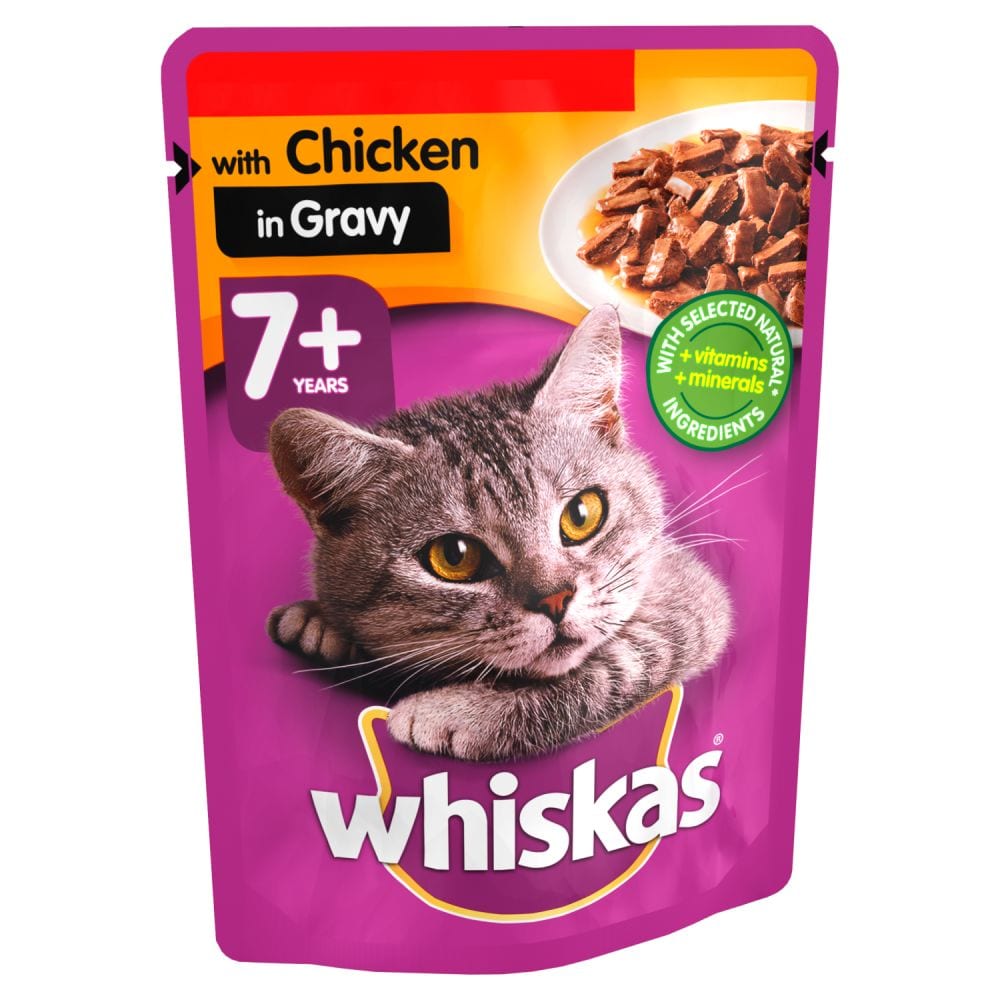 Whiskas 7+ Pouch Chicken 3/£1.19 - 100g, case of 24