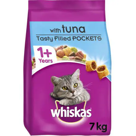 Whiskas Adult Complete Dry Cat Food Biscuits Tuna - 7kg