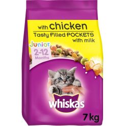 Whiskas Kitten Complete Dry Cat Food Biscuits Chicken - 7kg
