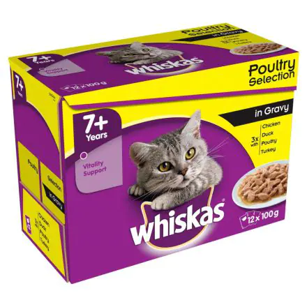 Whiskas Pouch 7+ Gravy 12 Pack - 100g