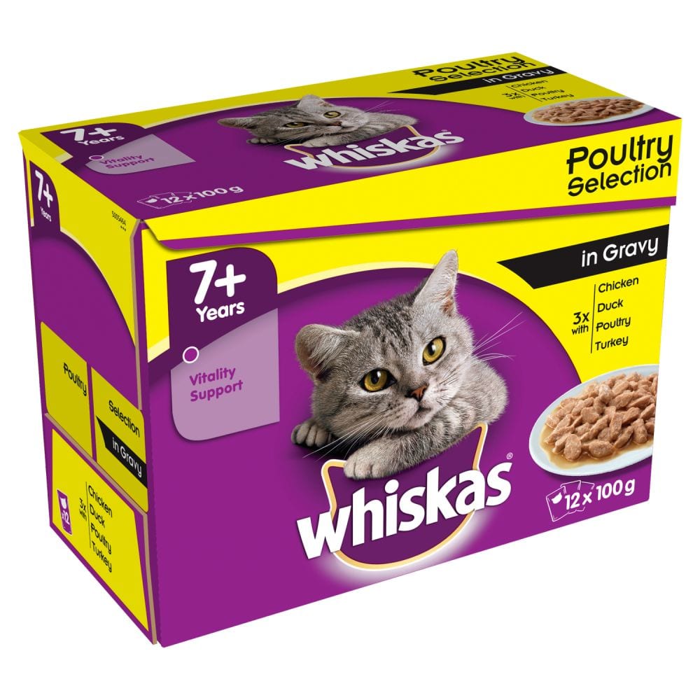 Whiskas Pouch 7+ Gravy 12 Pack - 100g