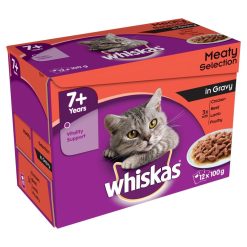 Whiskas Pouch 7+ Meat 12 Pack - 100g