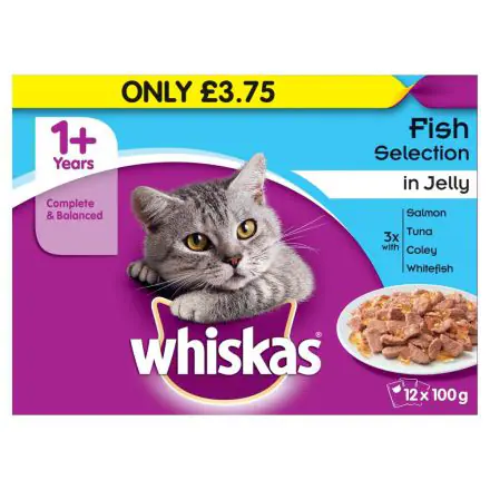 Whiskas Pouch Fish 3.75 12pk - 100g