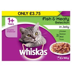 Whiskas Pouch Fish & Meat 3.75 12pk - 100g