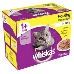 Whiskas Pouch Poultry Selection in Jelly 12 Pack - 100g