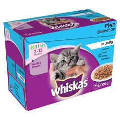 Whiskas Pouch in Jelly Fish Selection Kitten 12 Pack - 100g