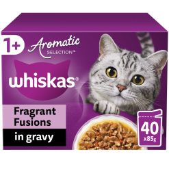 Whiskas Pouches 1+ Adult Cat Aromatic Selection Fragrant Fusions In Gravy 40pk - 85g