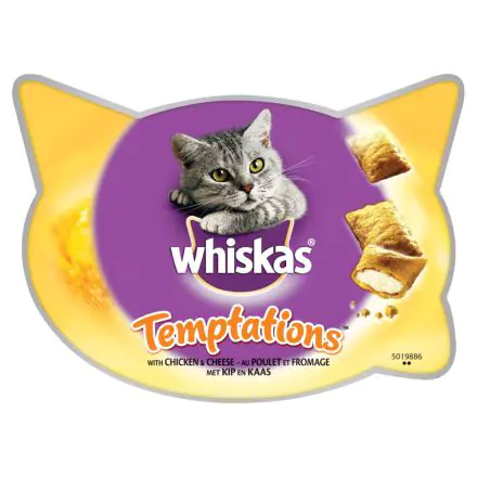 Whiskas Temptation Chicken & Cheese - 60g, case of 8