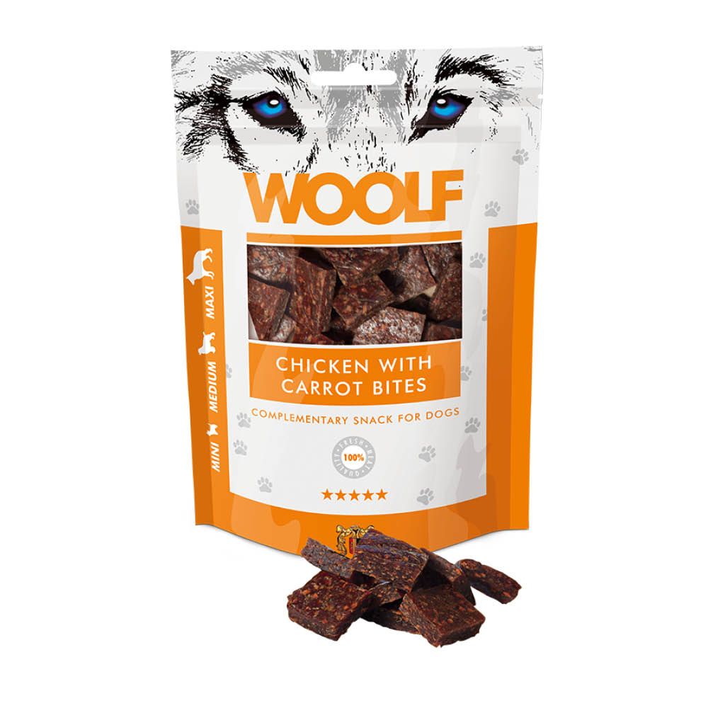 Woolf Chicken & Carrot Bites - 100g