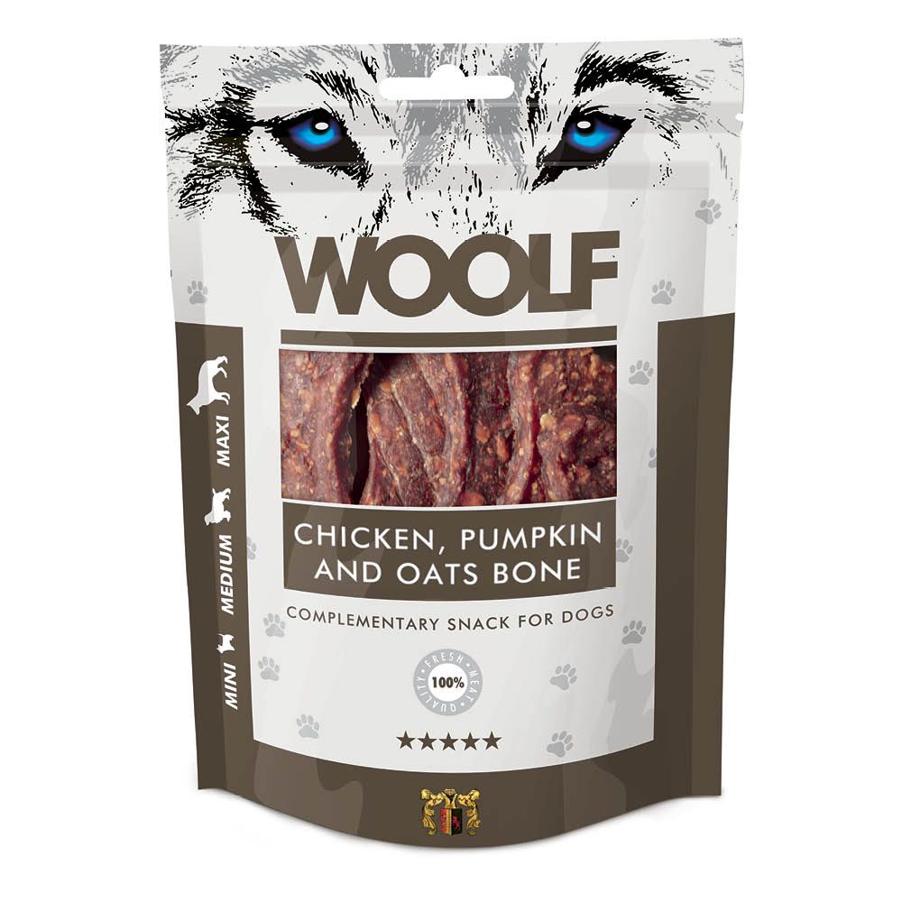 Woolf Chicken, Pumpkin & Oats Bone - 100g
