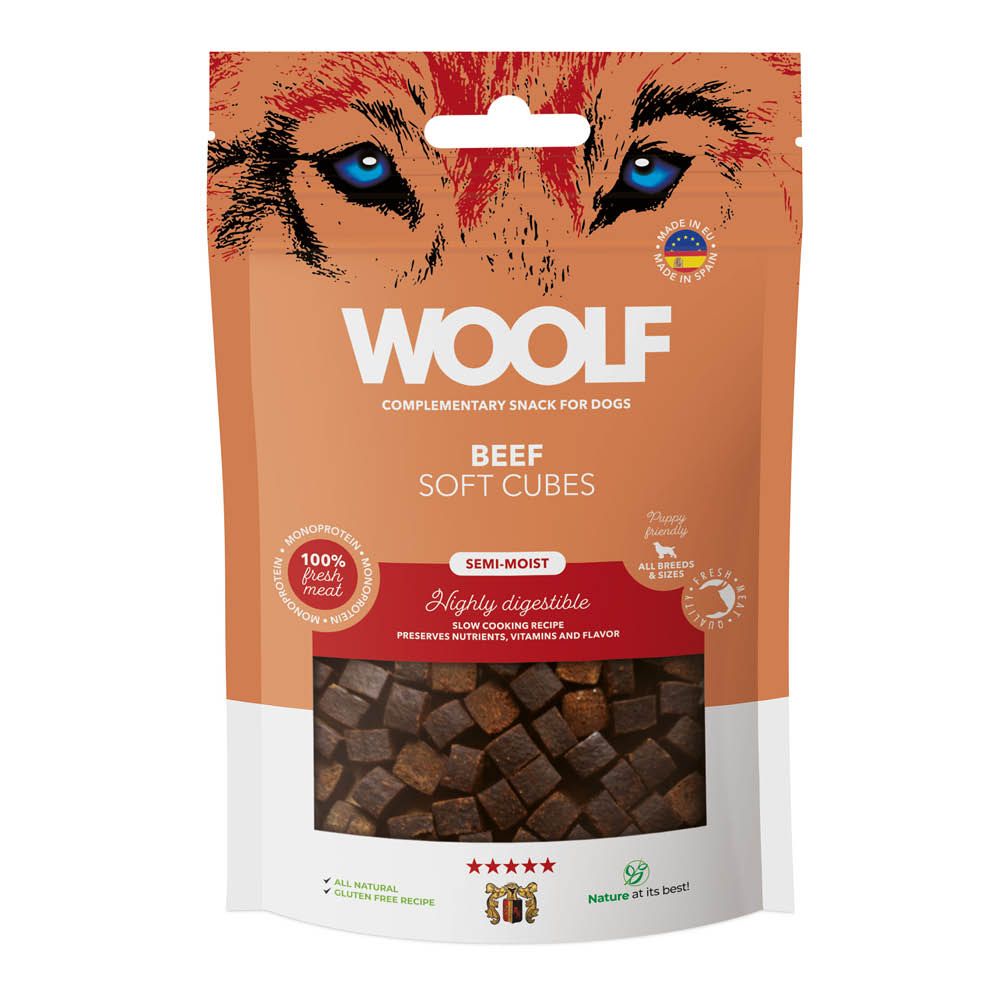 Woolf Soft Cubes Beef - 100g