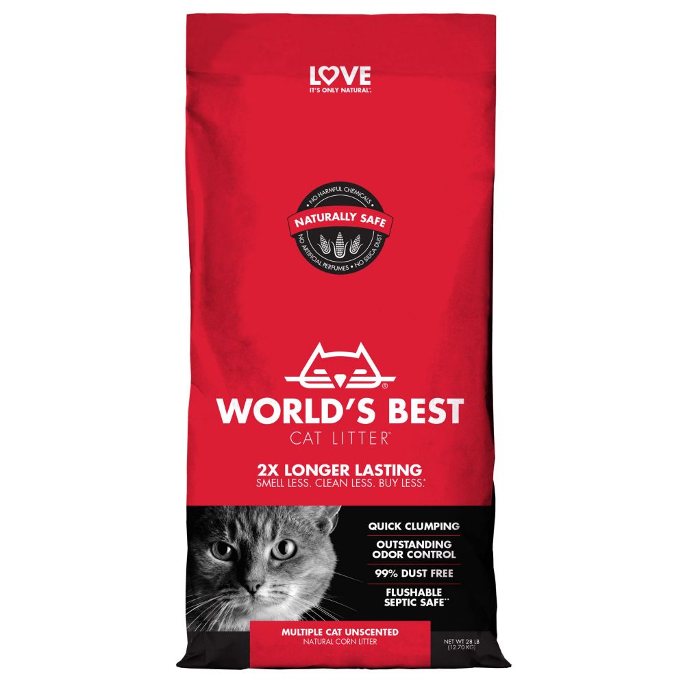 Buy Worlds Best Cat Litter 28lb Multi Cat Unscented 12.7kg