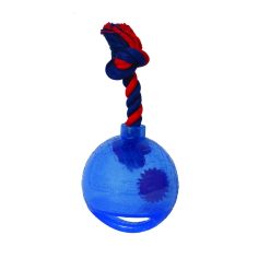 Zeus Spark Tug Ball with Flashing LED - Blue Small - 13cm