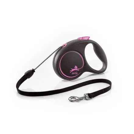 flexi Black Design M Cord 5m, pink - Medium