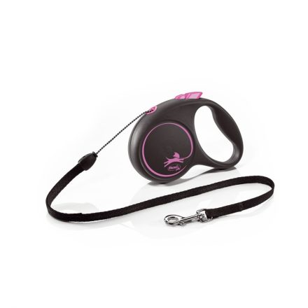 flexi Black Design S Cord 5m, pink - Small